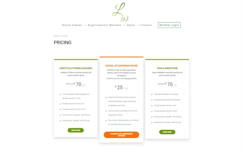 Pricing-School-of-Happiness-Online School of Happiness Online pricing table page