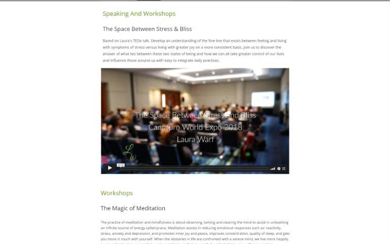 Workshops and Speaking - Laura Warf