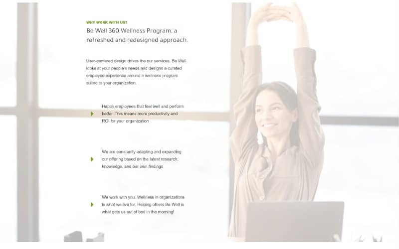 Be Well 360 Program homepage program and services benefits
