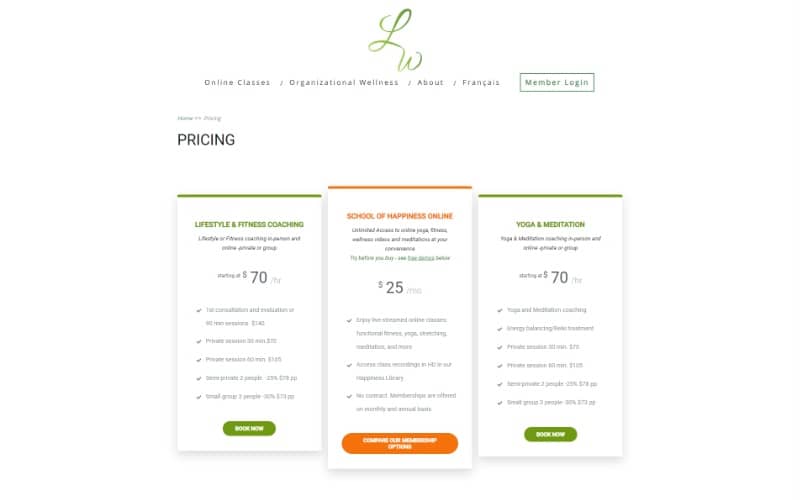 Pricing-School-of-Happiness-Online School of Happiness Online pricing table page