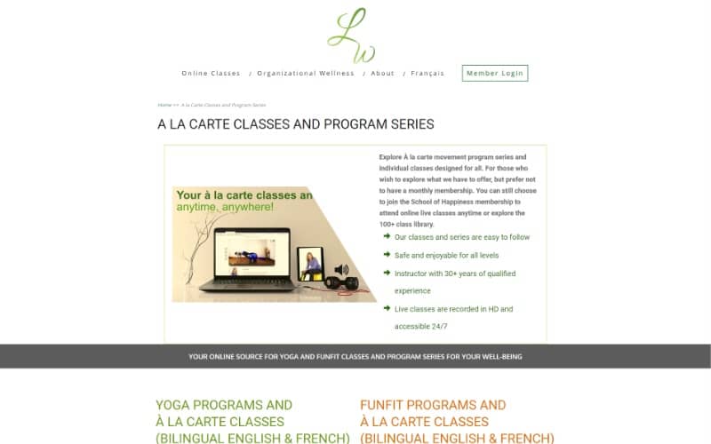Online A la Carte - School of Happiness School of Happiness Online A la Carte page