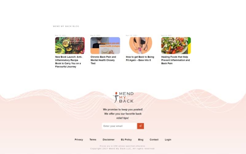 Homepage blog footer - Mend My Back Program